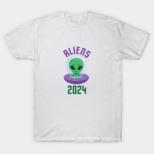 Aliens 2024 T-Shirt by AwesomeClothing